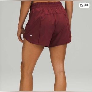 lululemon athletica Track That Red high rise running track gym Shorts